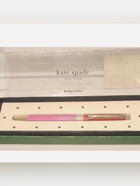 kate spade Pink and Gold Ballpoint Pen in Gift Box